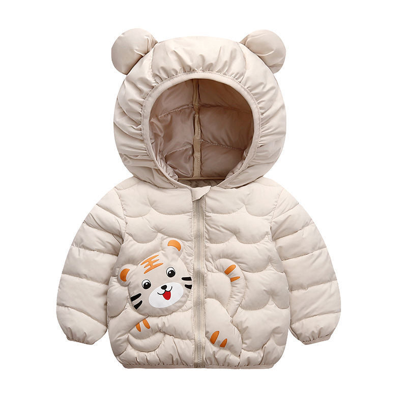 Winter long sleeve hooded jacket little tiger 3 color