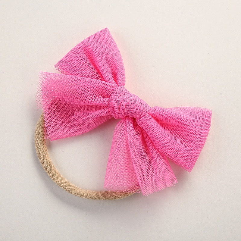 Tulle bow knot headband very soft