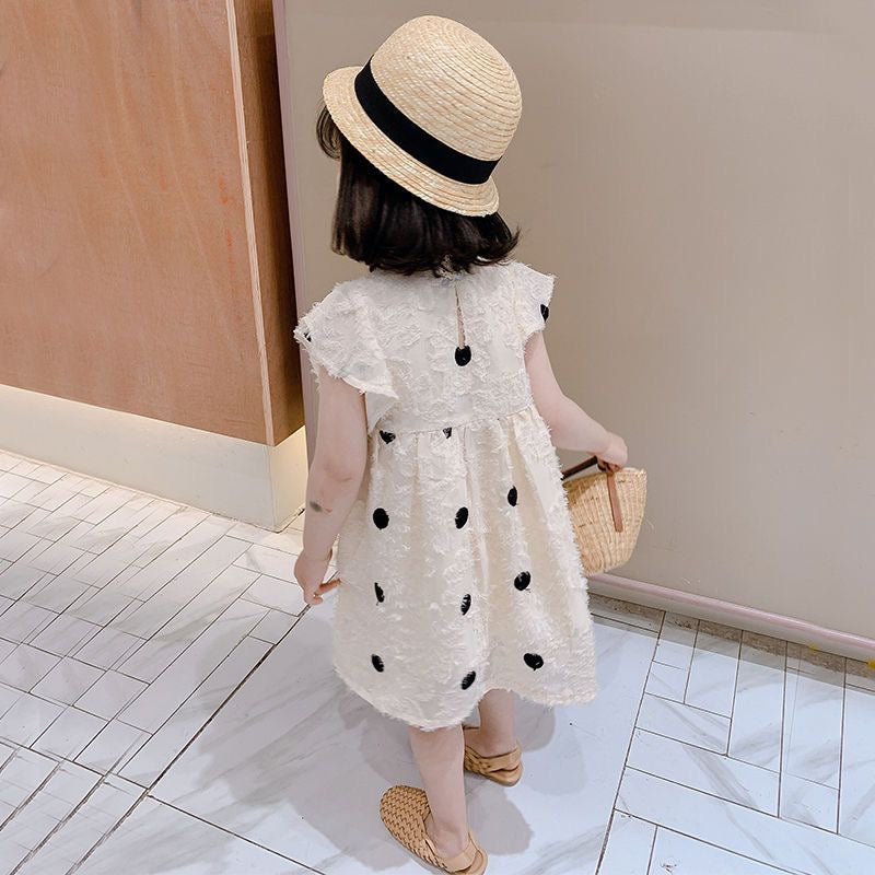 Polka dots dress with bow