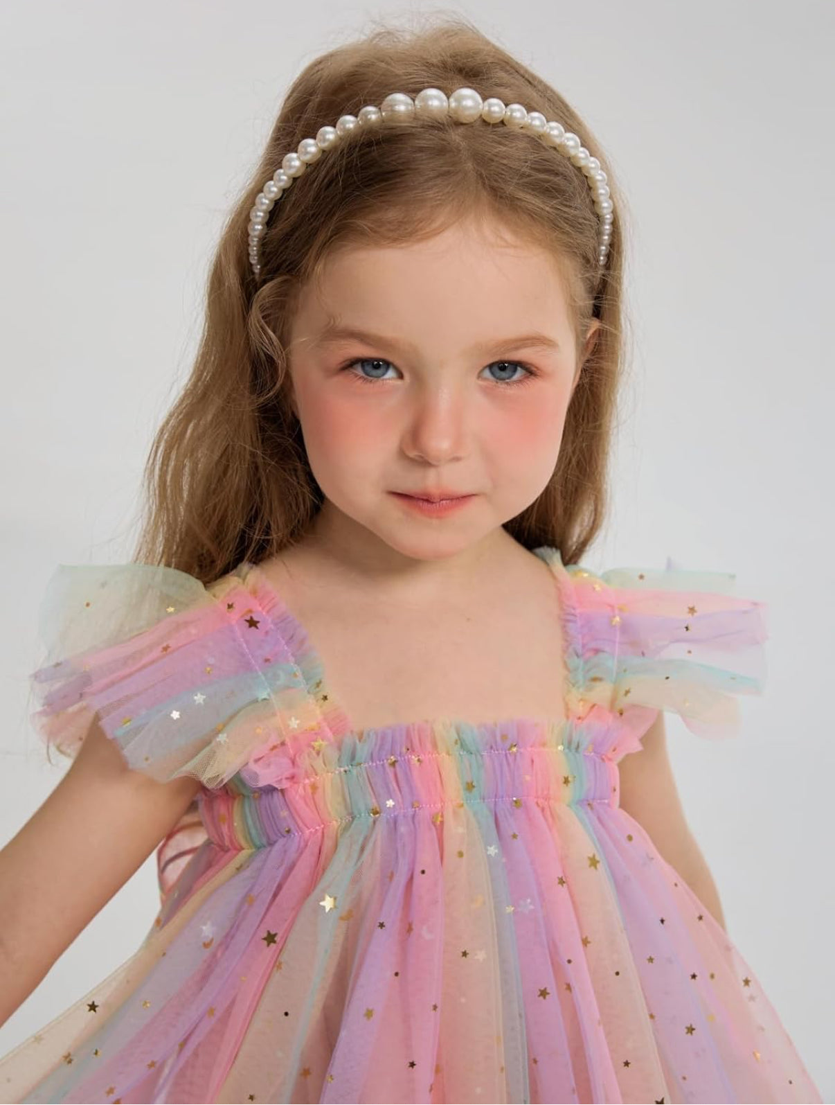 Tutu dress with big butterfly at back and star sequins