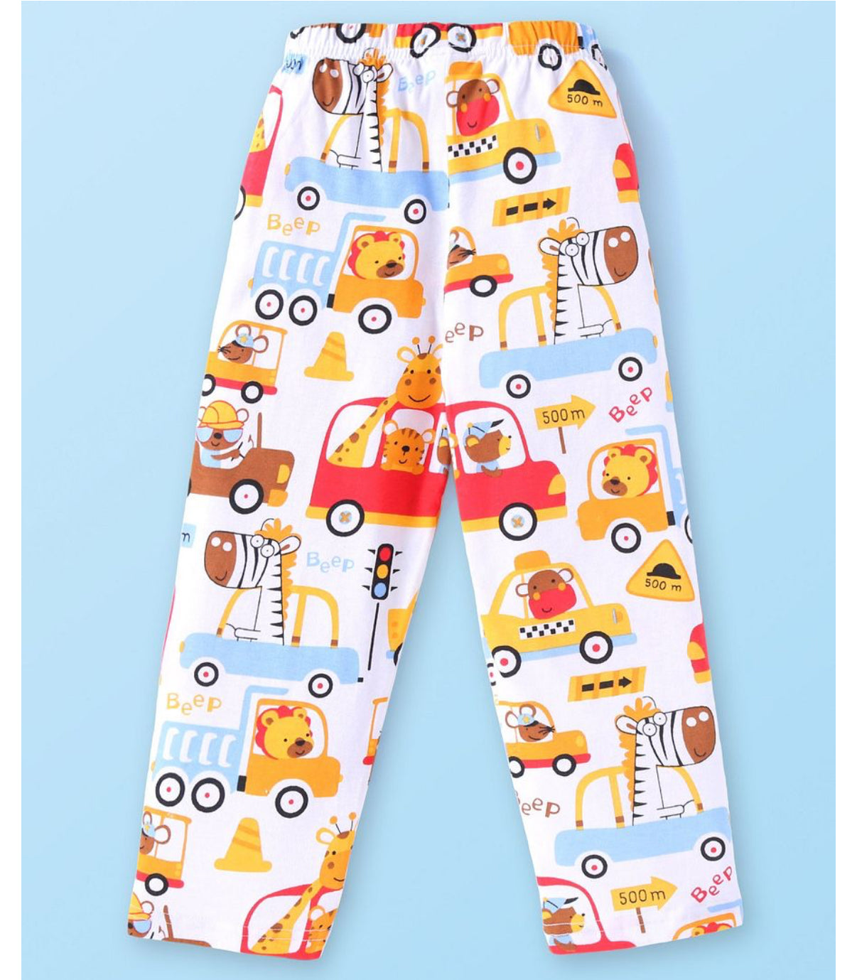 2pcs Pyjama set printed cars 100% cotton
