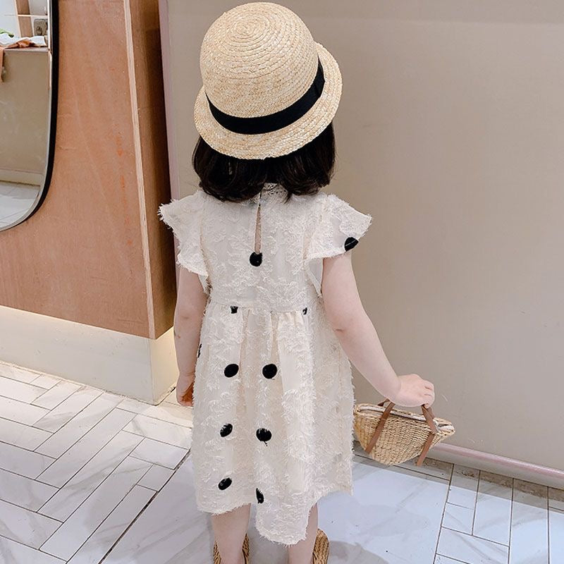 Polka dots dress with bow