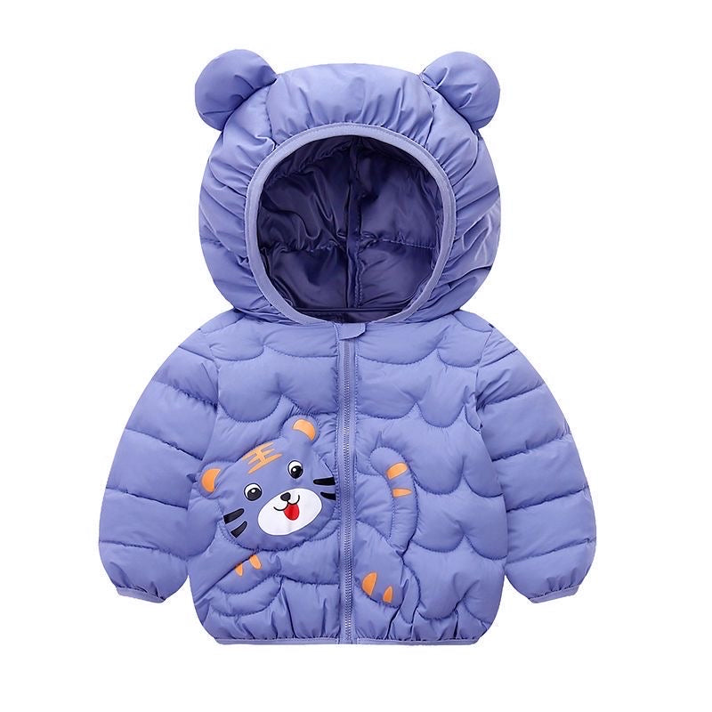 Winter long sleeve hooded jacket little tiger 3 color