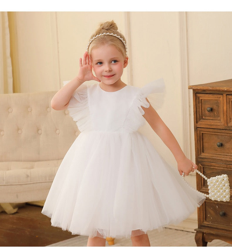 kids elegant princess dress back see through