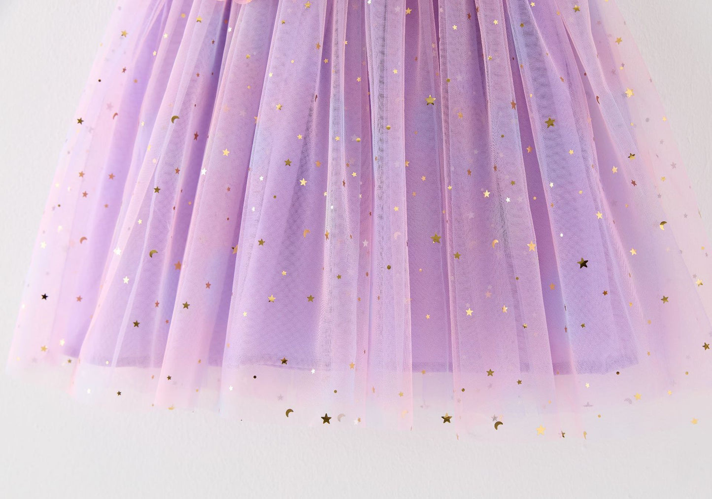 Tutu dress with big butterfly at back and star sequins