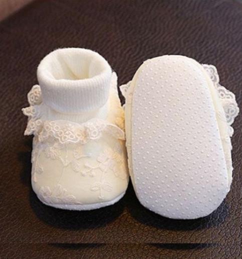 Baby Fur Lined Soft Sole Boots beige color
