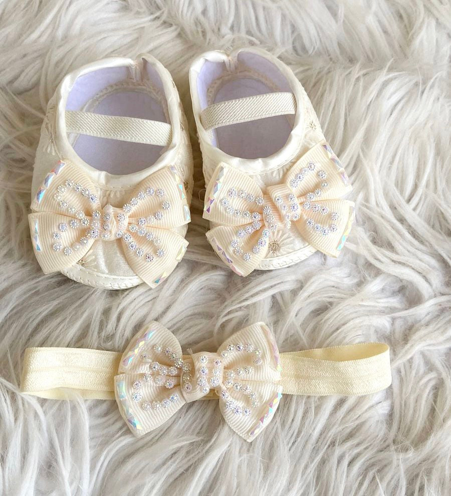 Baby pre walker shoes with bow knot 2 color