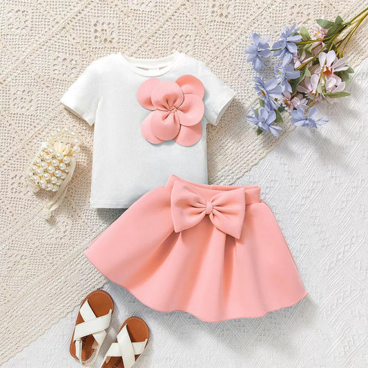 2pcs cotton set T-shirt + skirt .