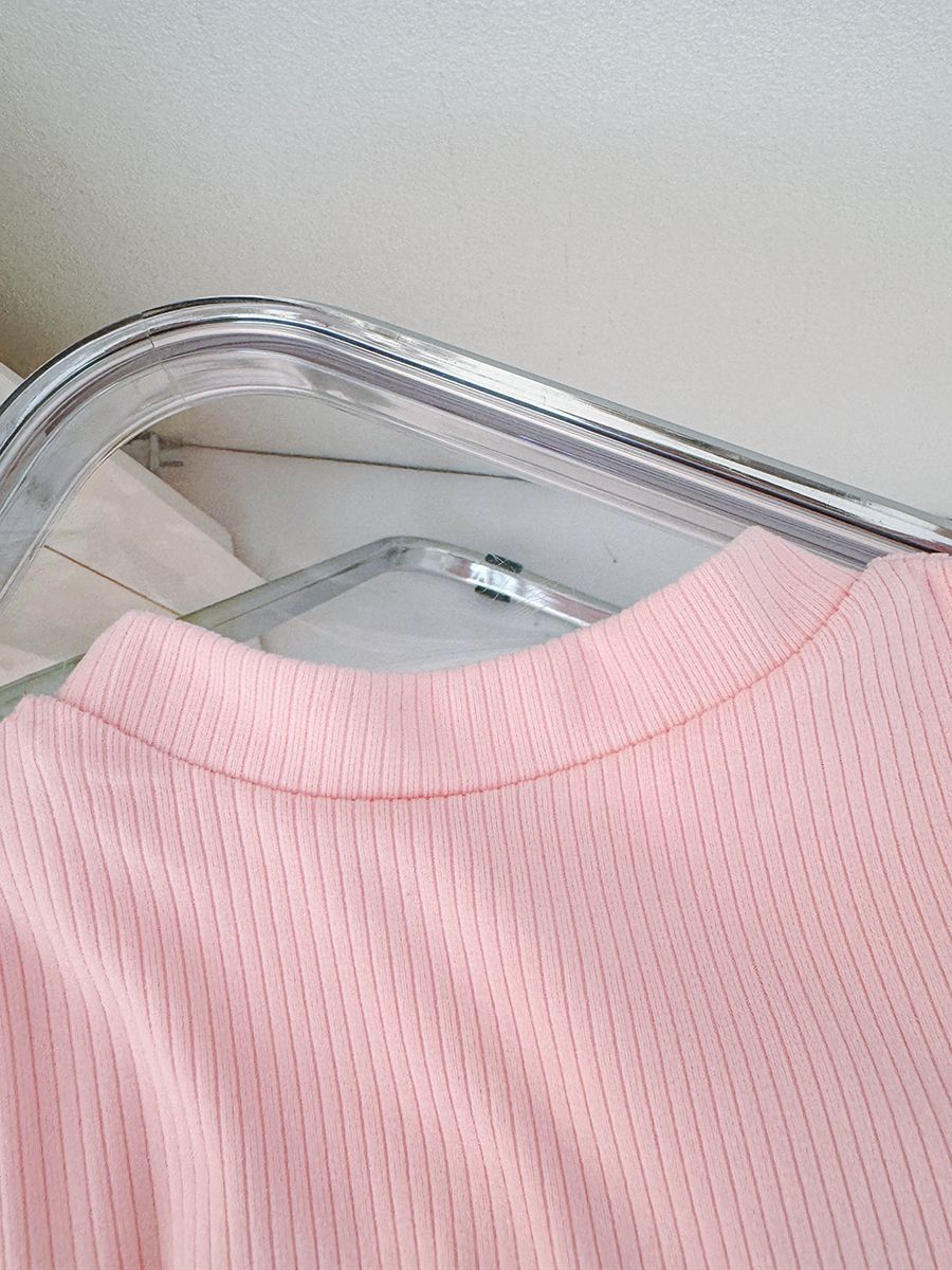 Long sleeve pink dress
