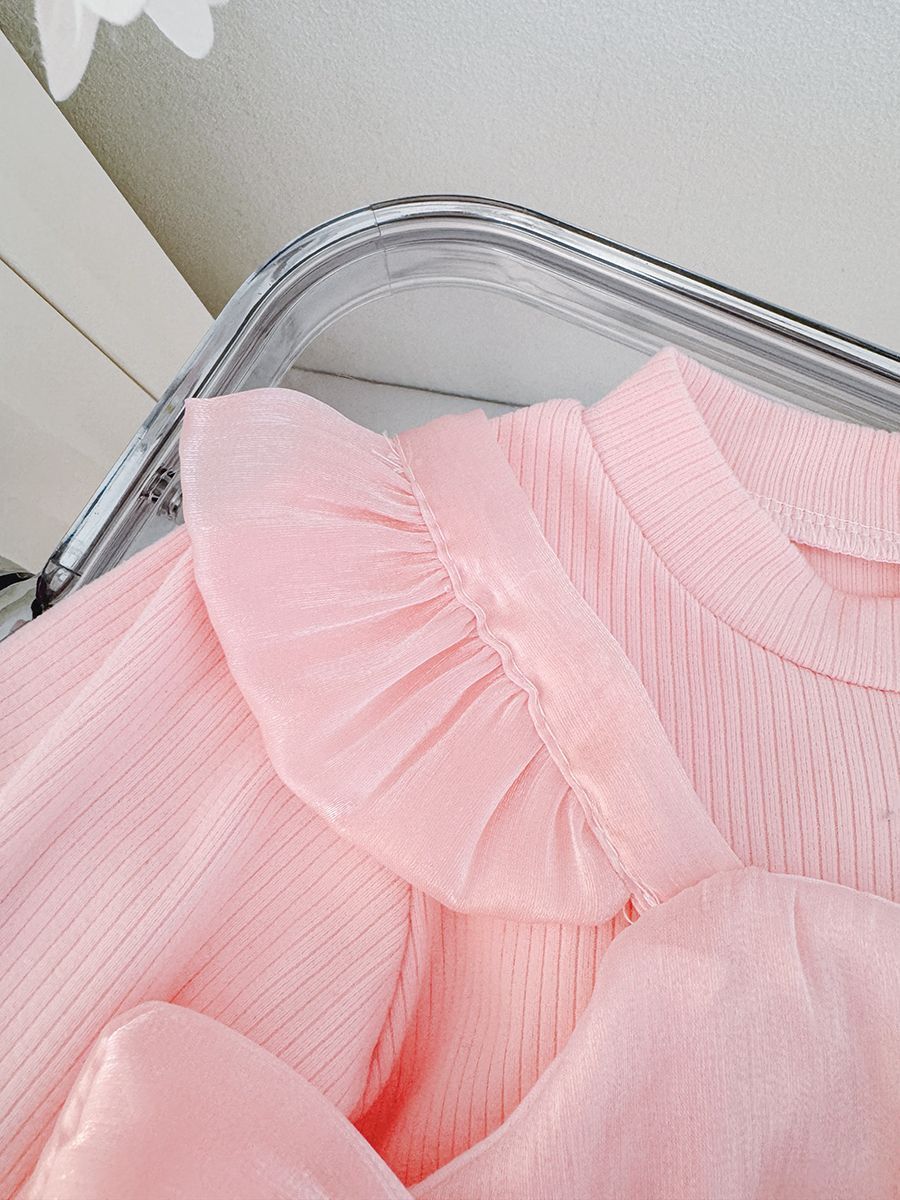 Long sleeve pink dress