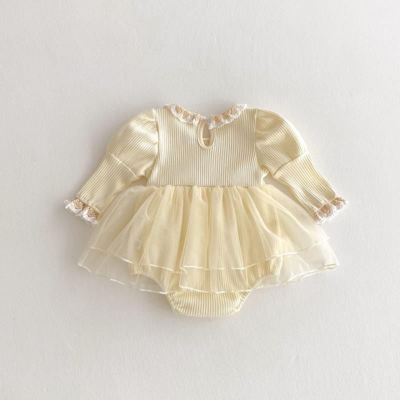 Puff Long sleeve baby romper dress 0-1 month