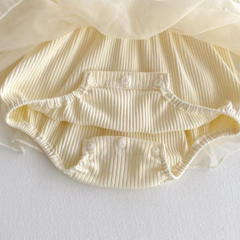 Puff Long sleeve baby romper dress 0-1 month
