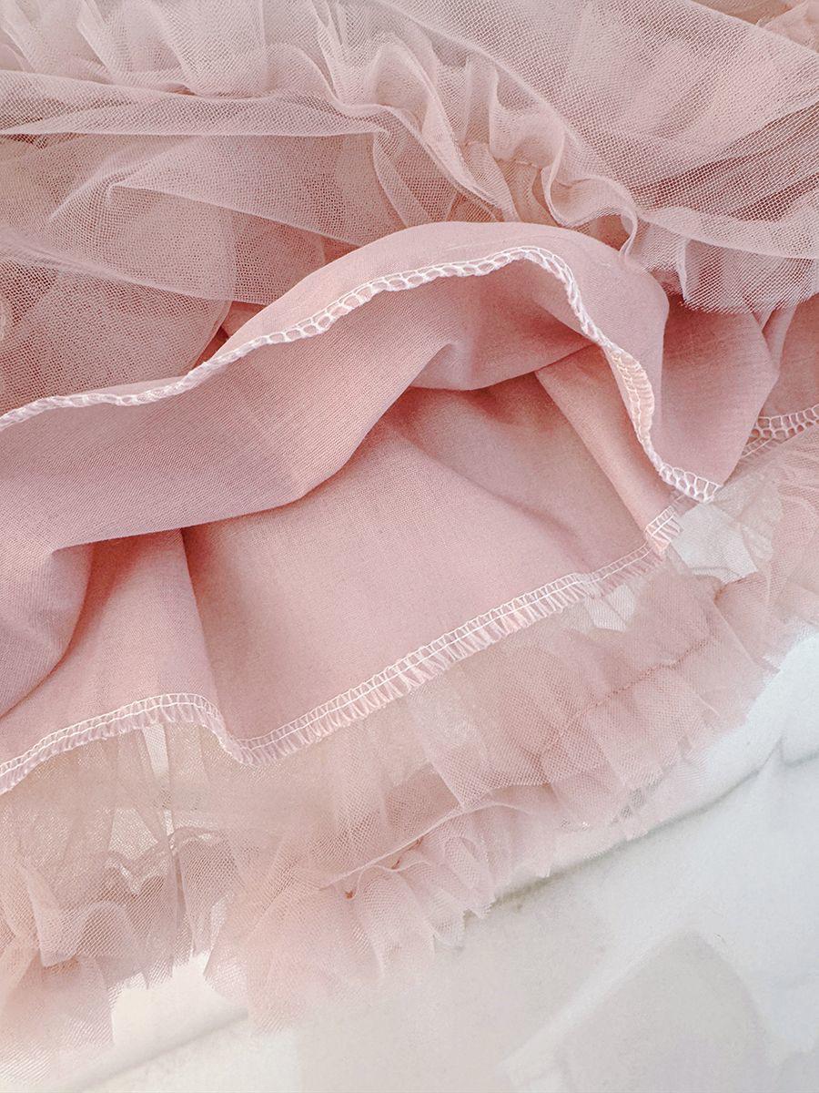 Long sleeve dress with 2 bow knots