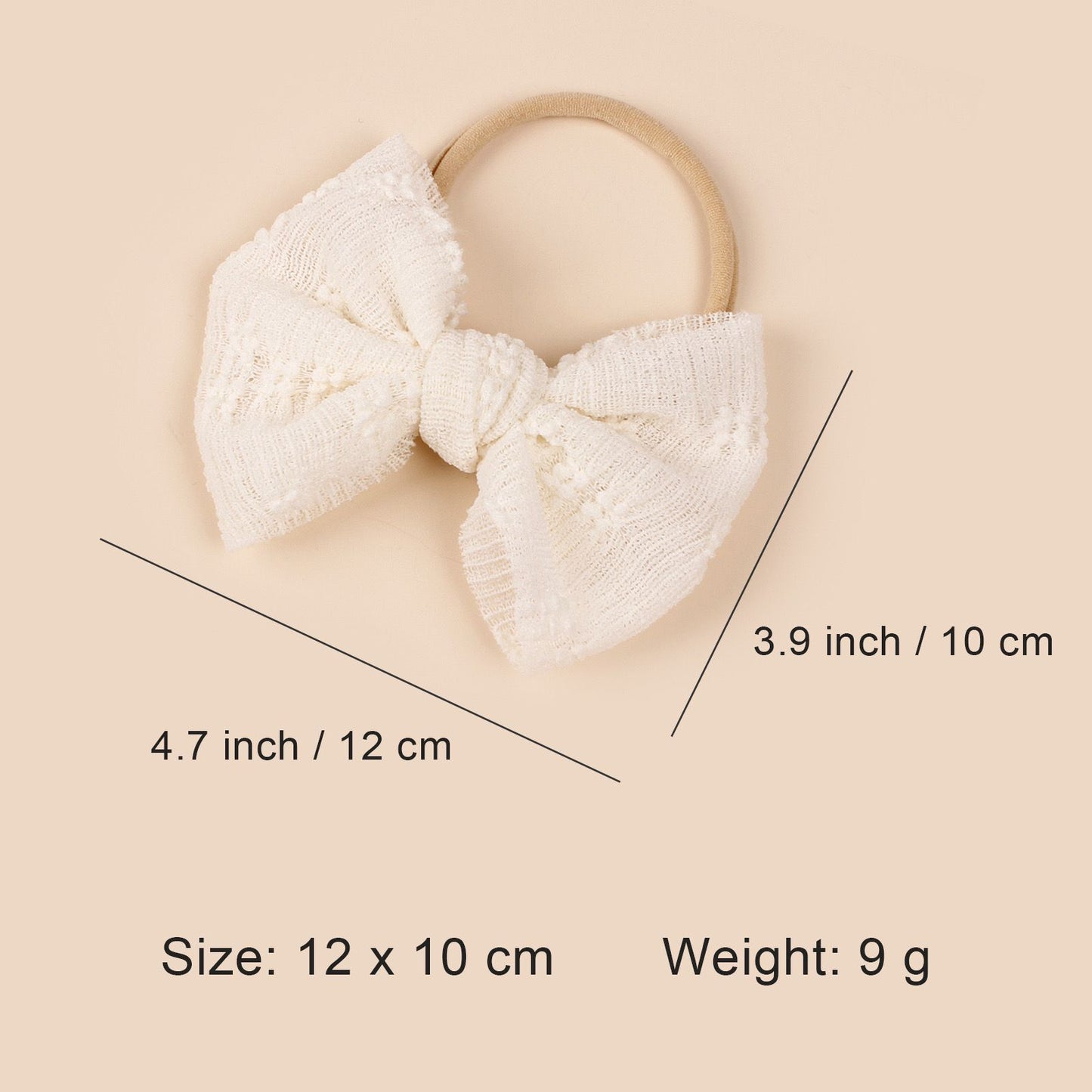 Baby nylon headband with bow knot