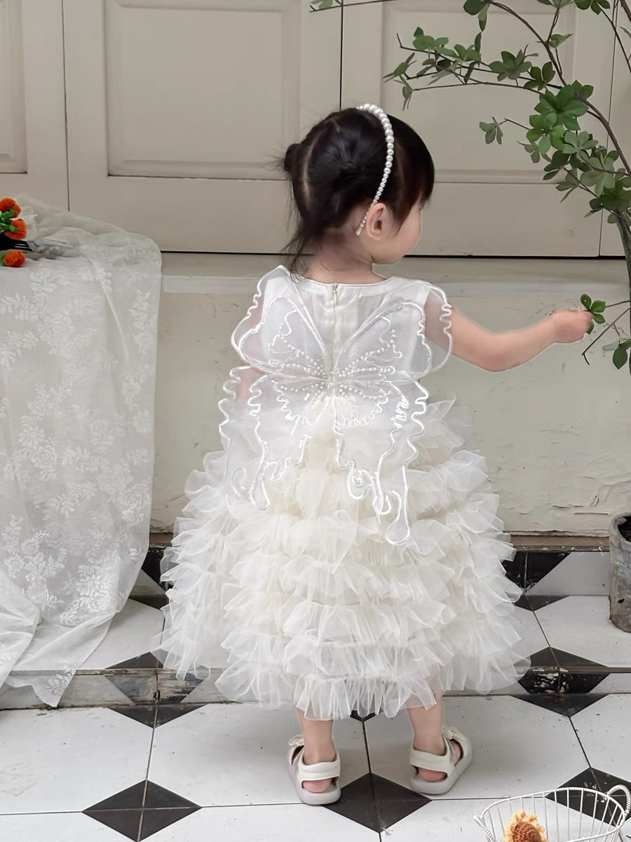 Multi layered butterfly dress very soft with sequins