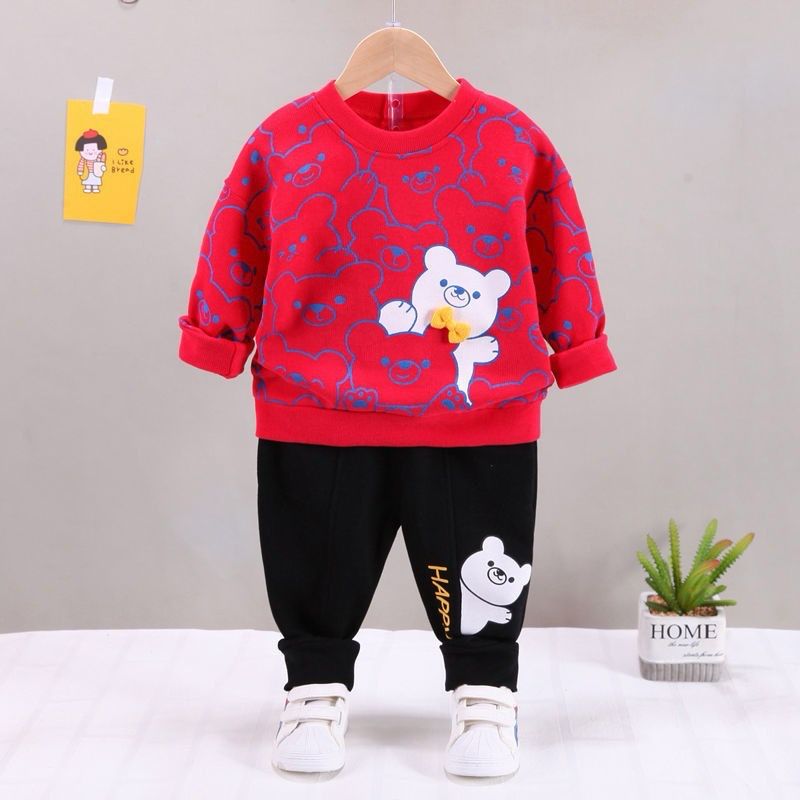 2 pcs printed bear set