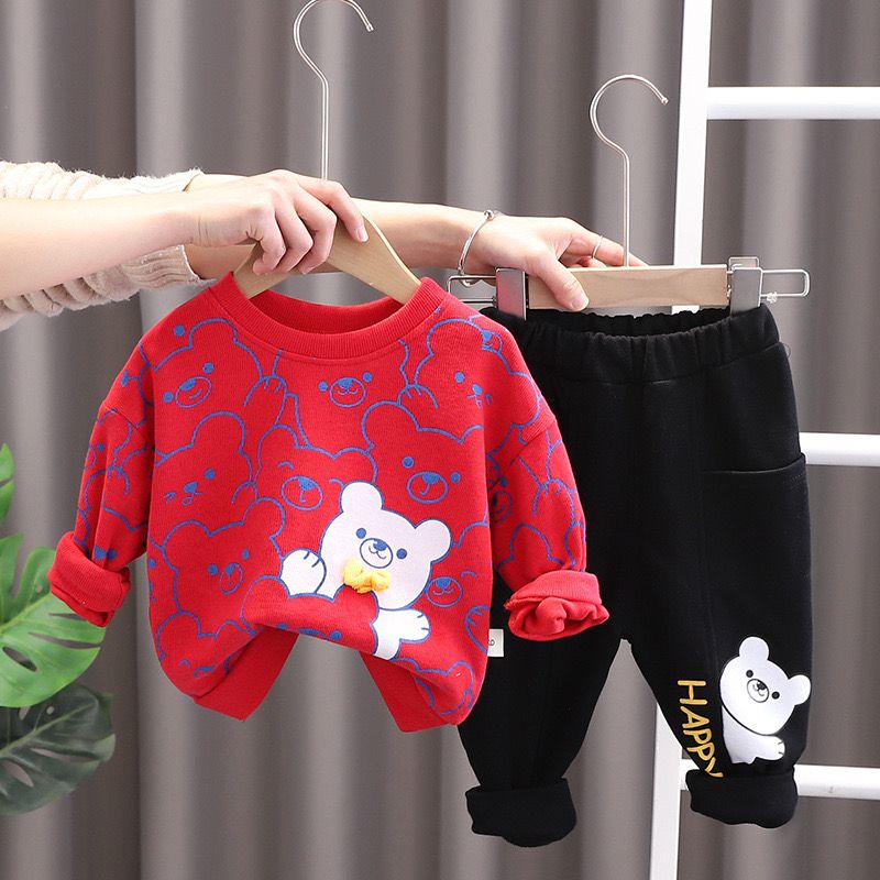 2 pcs printed bear set