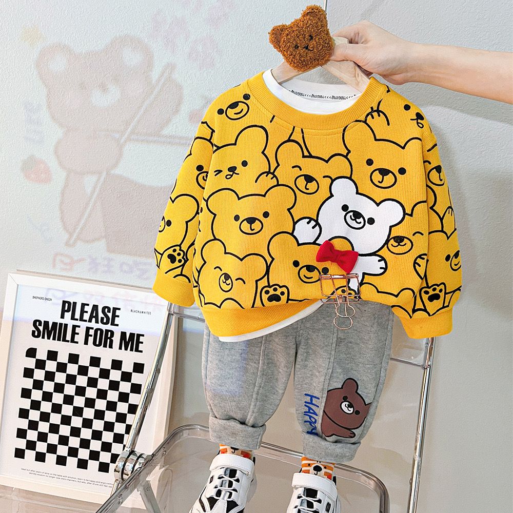 2 pcs printed bear set