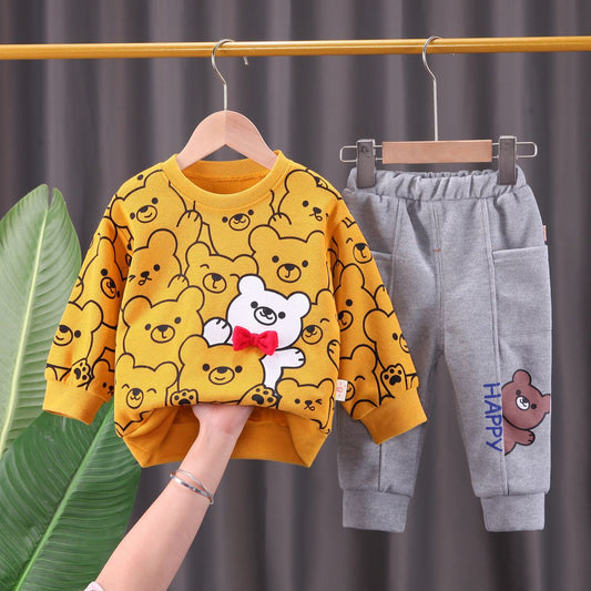 2 pcs printed bear set