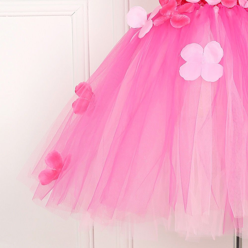 Tutu dress with 3D flowers