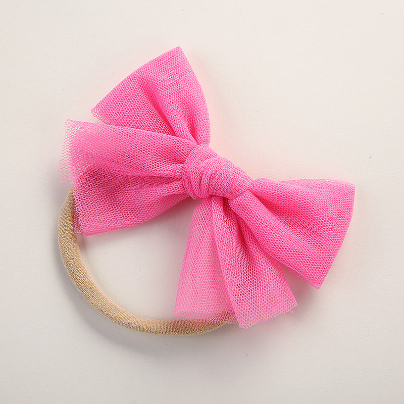 Tulle bow knot headband very soft