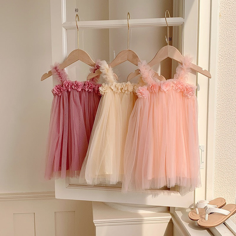 tutu dress with flowers 4 color