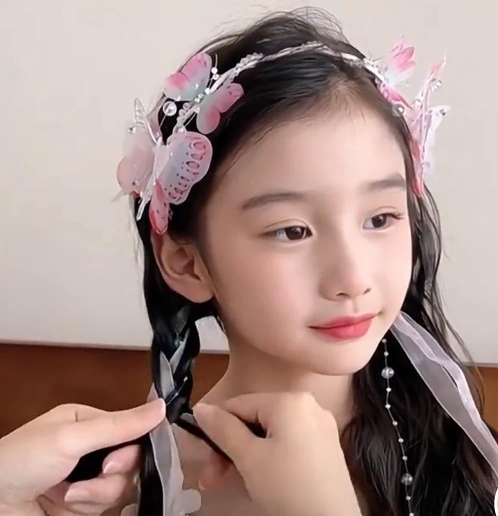 Kids headpiece with butterfly