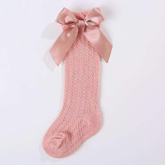 Baby high knee socks with  bow knots 2 colors