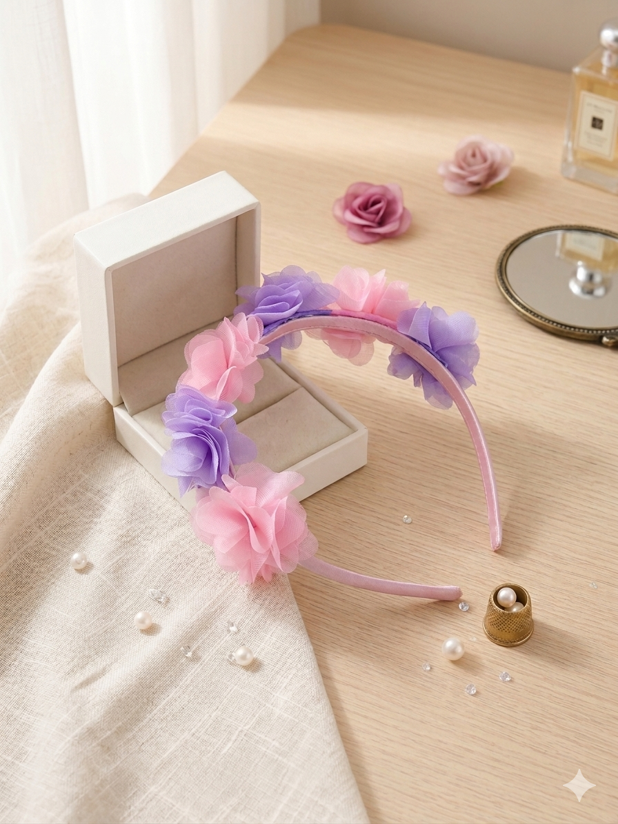 Headpiece with flowers 6 color