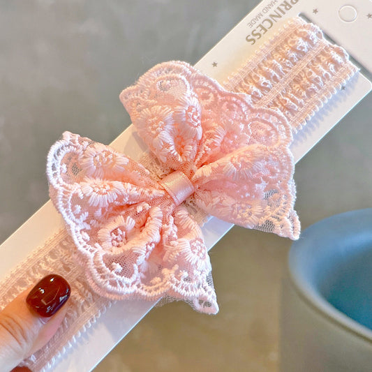 Baby lace headband Bow knot