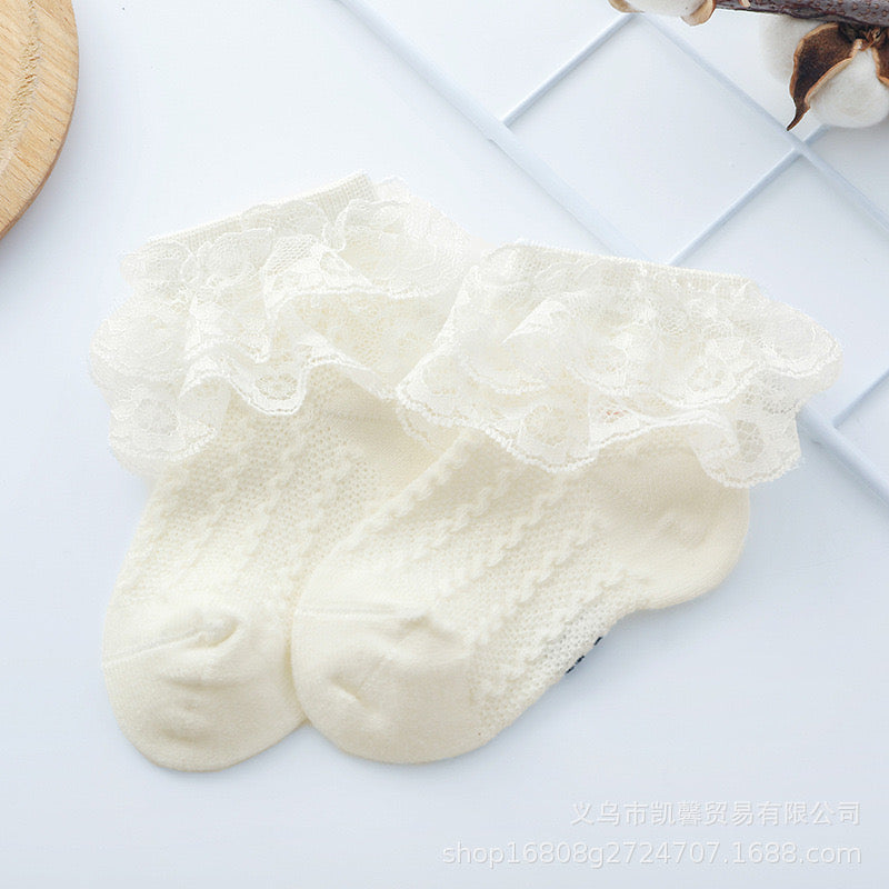 kids baby Socks with lace