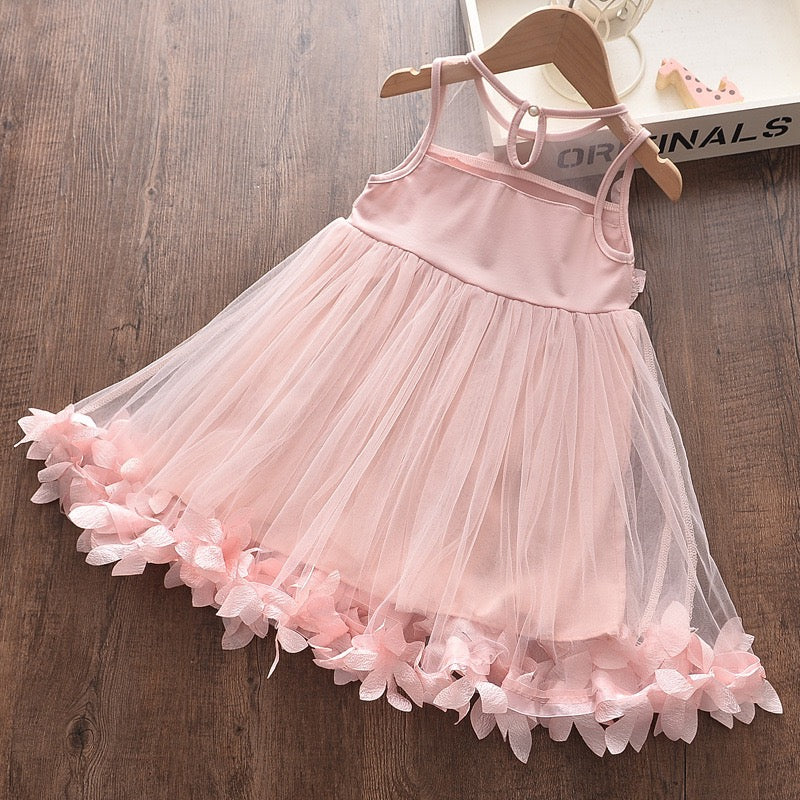 3D flower tulle dress