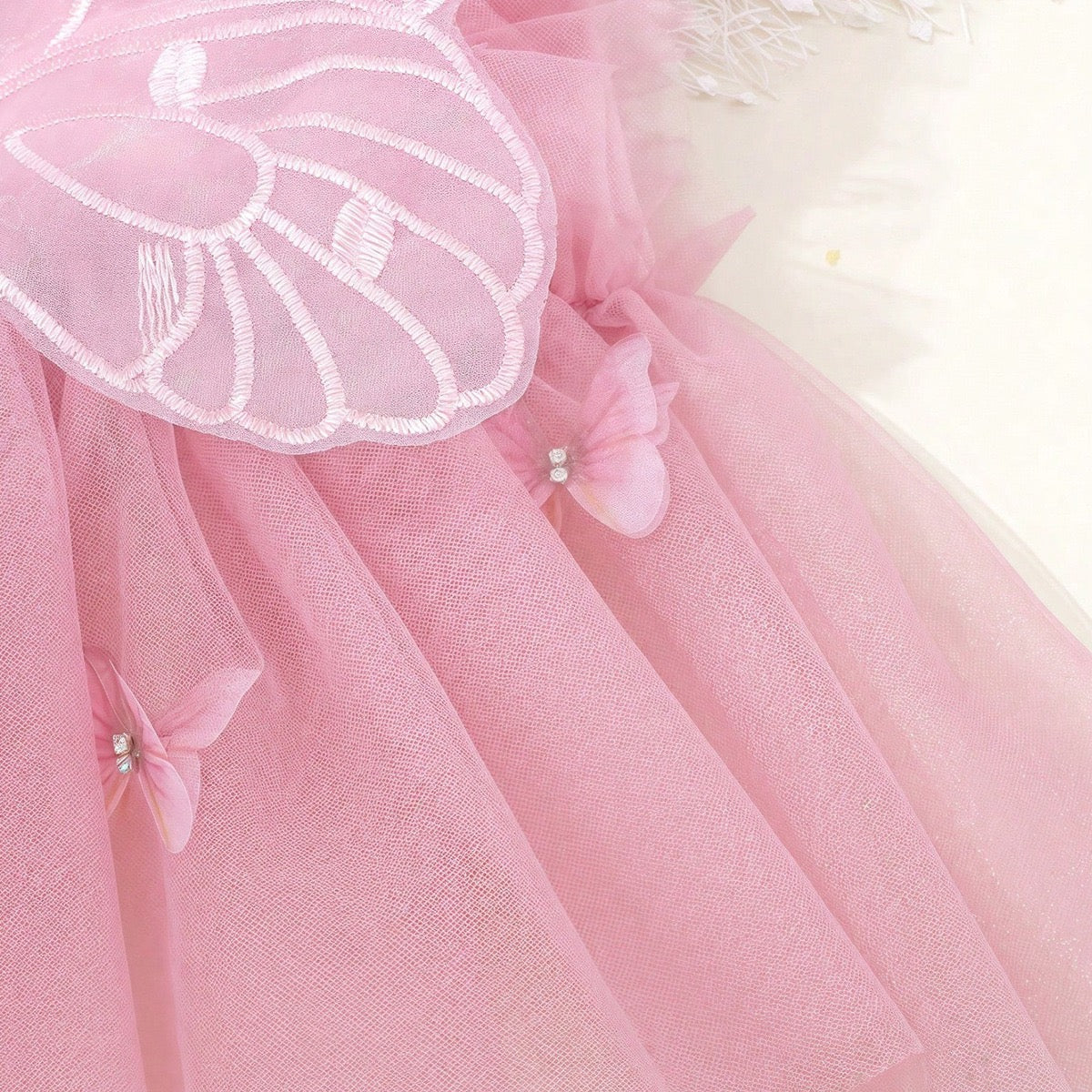 Butterfly  tulle dress + headband for new born 0-1 month