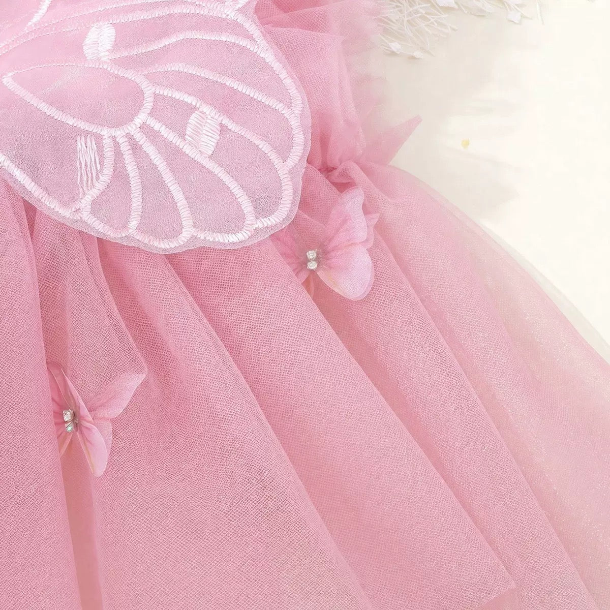 Butterfly  tulle dress + headband for new born 0-1 month