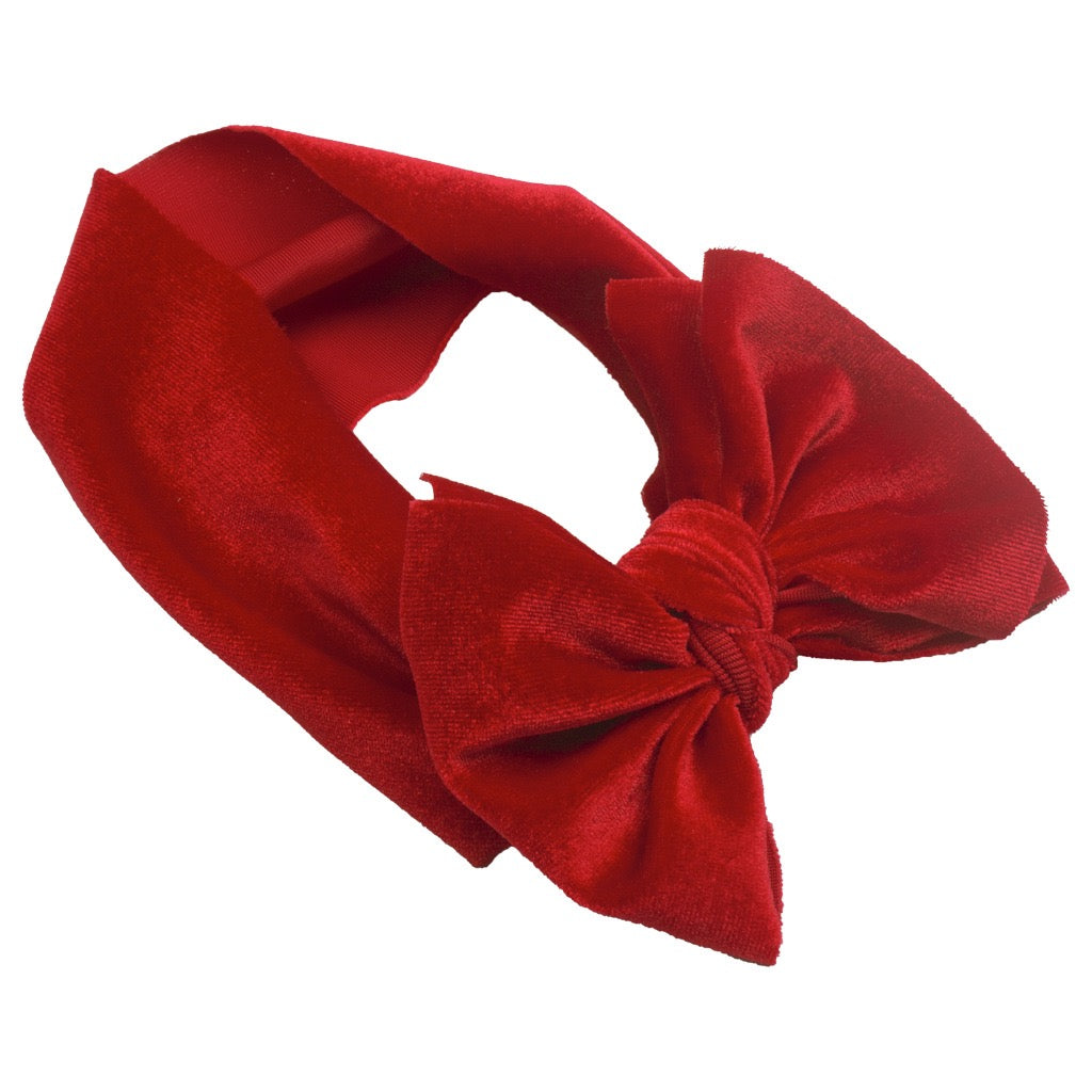 velvet Headband with bow knot