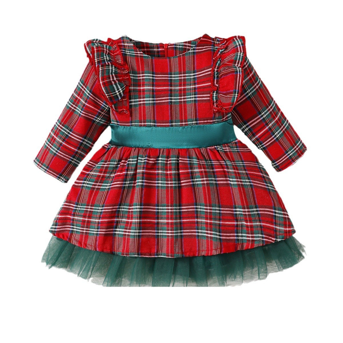 Princess vintage dress with green bow knot