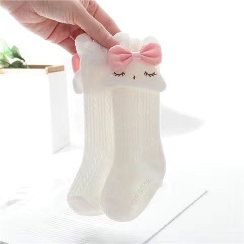 baby socks with rabbit 2  colors