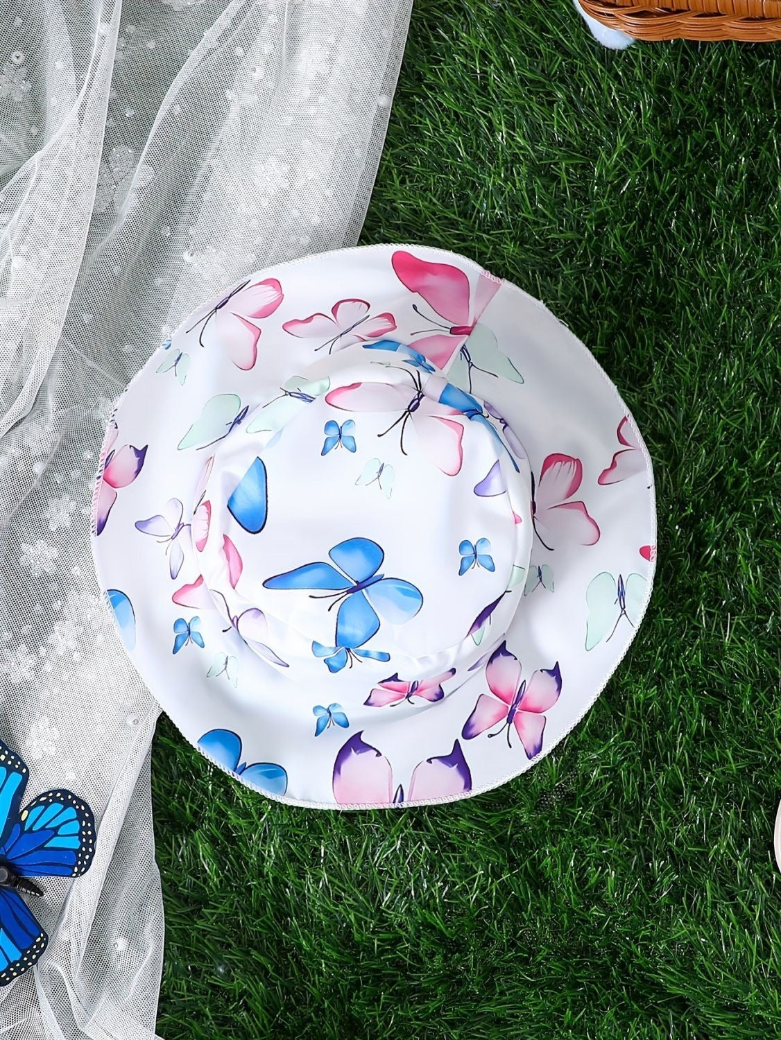 Set Cute dress with printed butterfly + hat