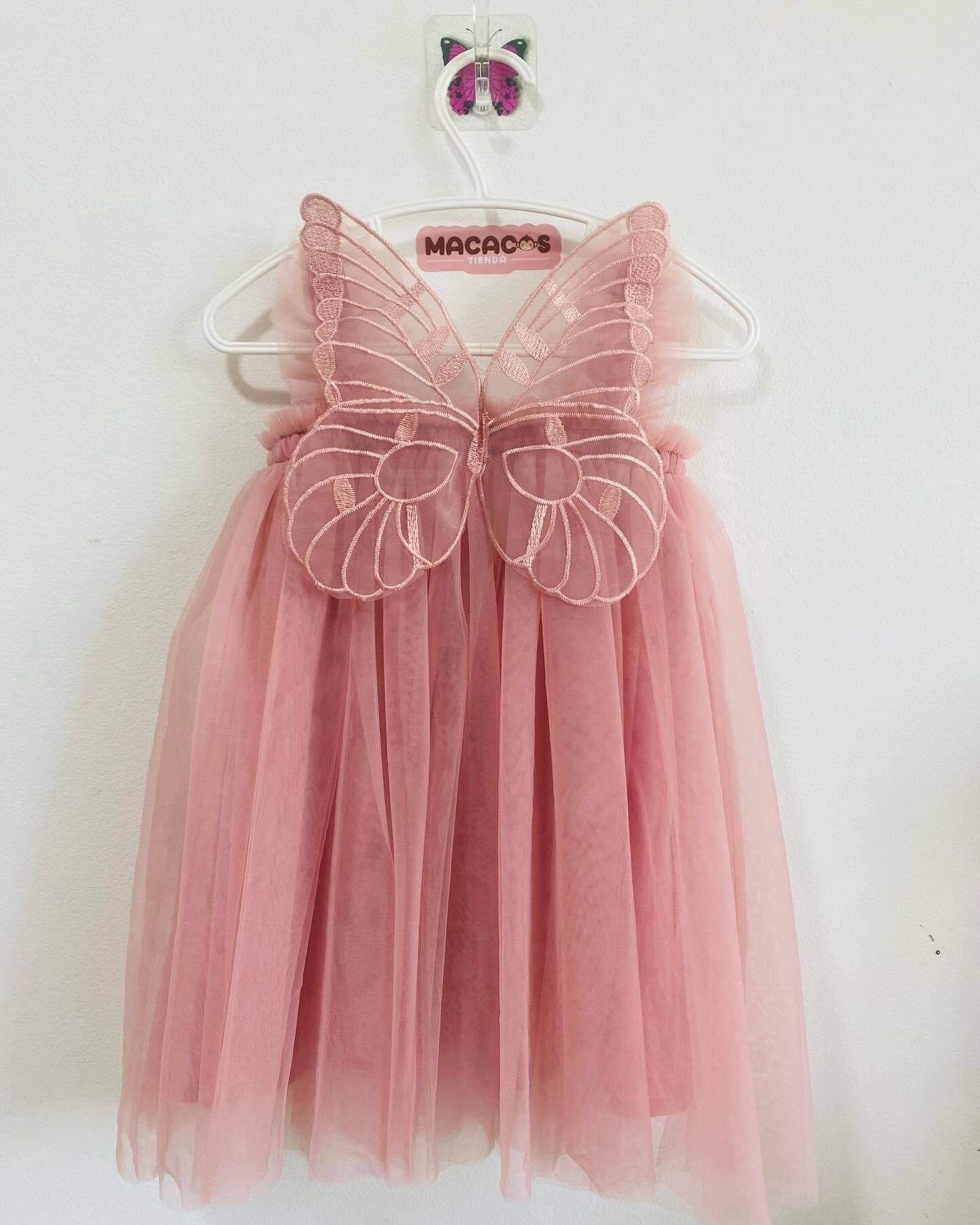 Butterfly Multi layered Tutu dress dusty rose