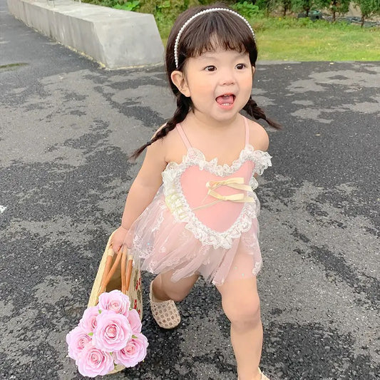 princess swimsuit with lace and bow knot - so sweet !