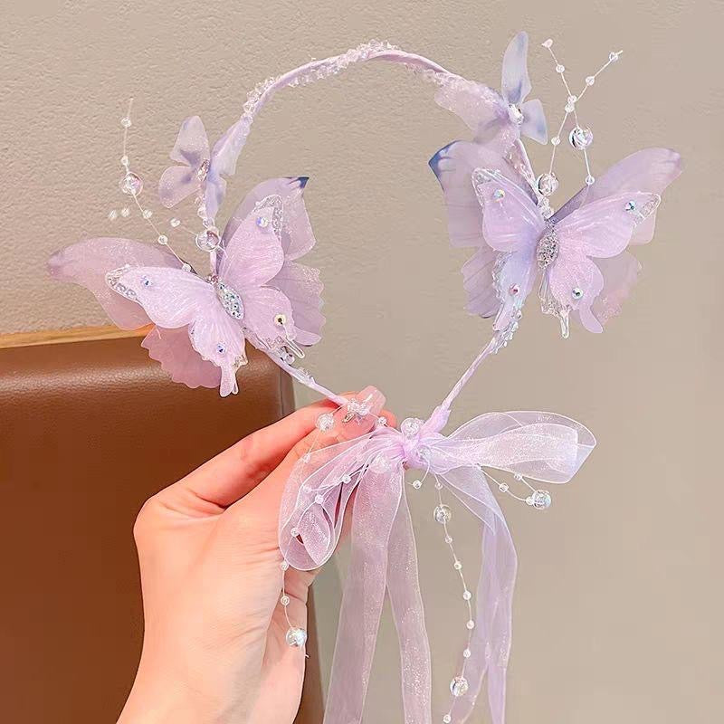 Kids headpiece with butterfly