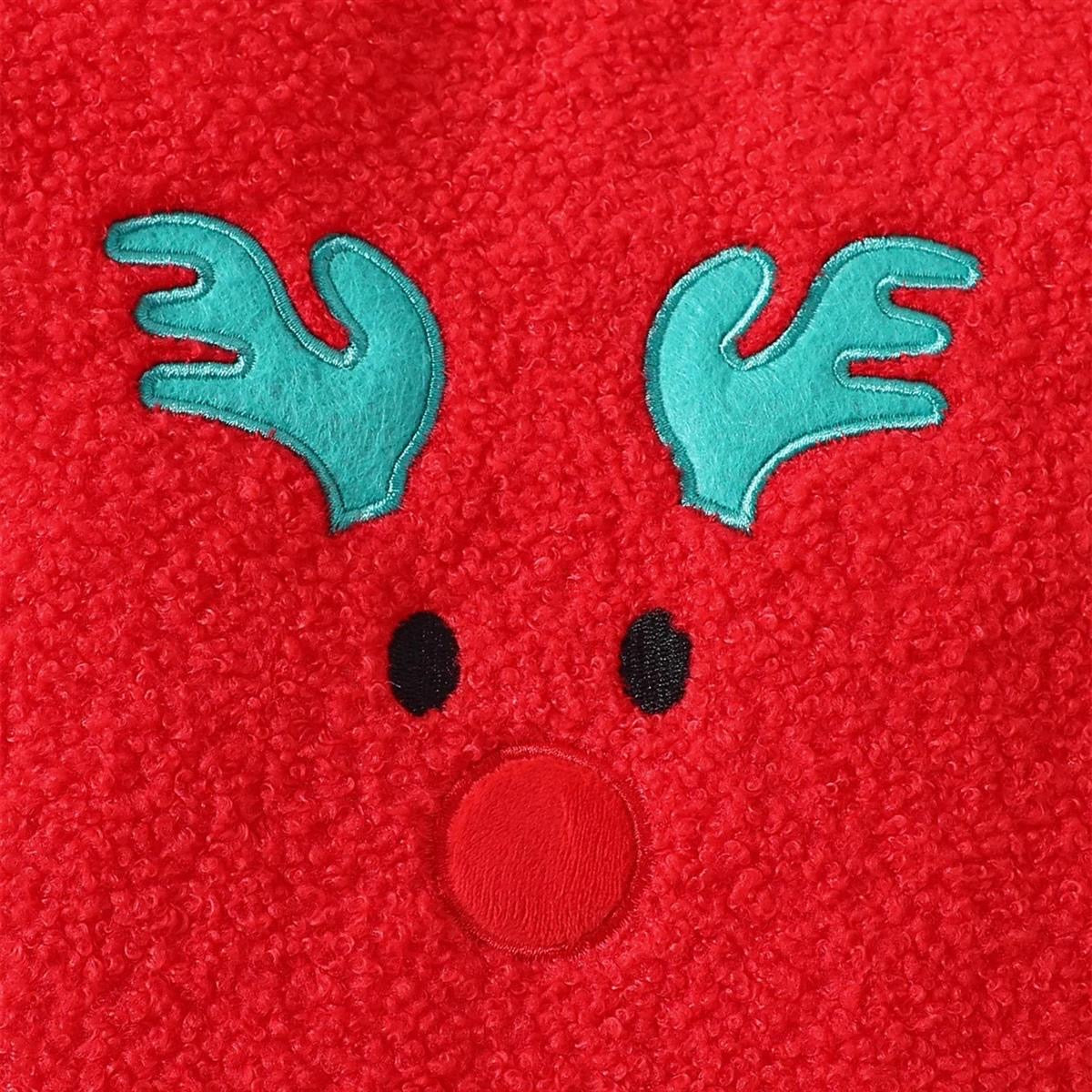 رومبير قطيفة بأكمام طويلة لعيد الميلاد للأطفال