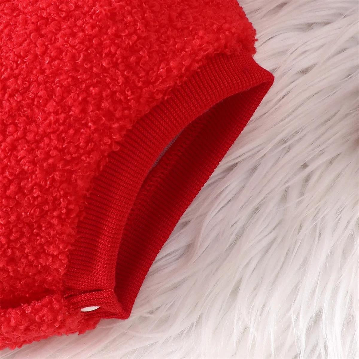 رومبير قطيفة بأكمام طويلة لعيد الميلاد للأطفال