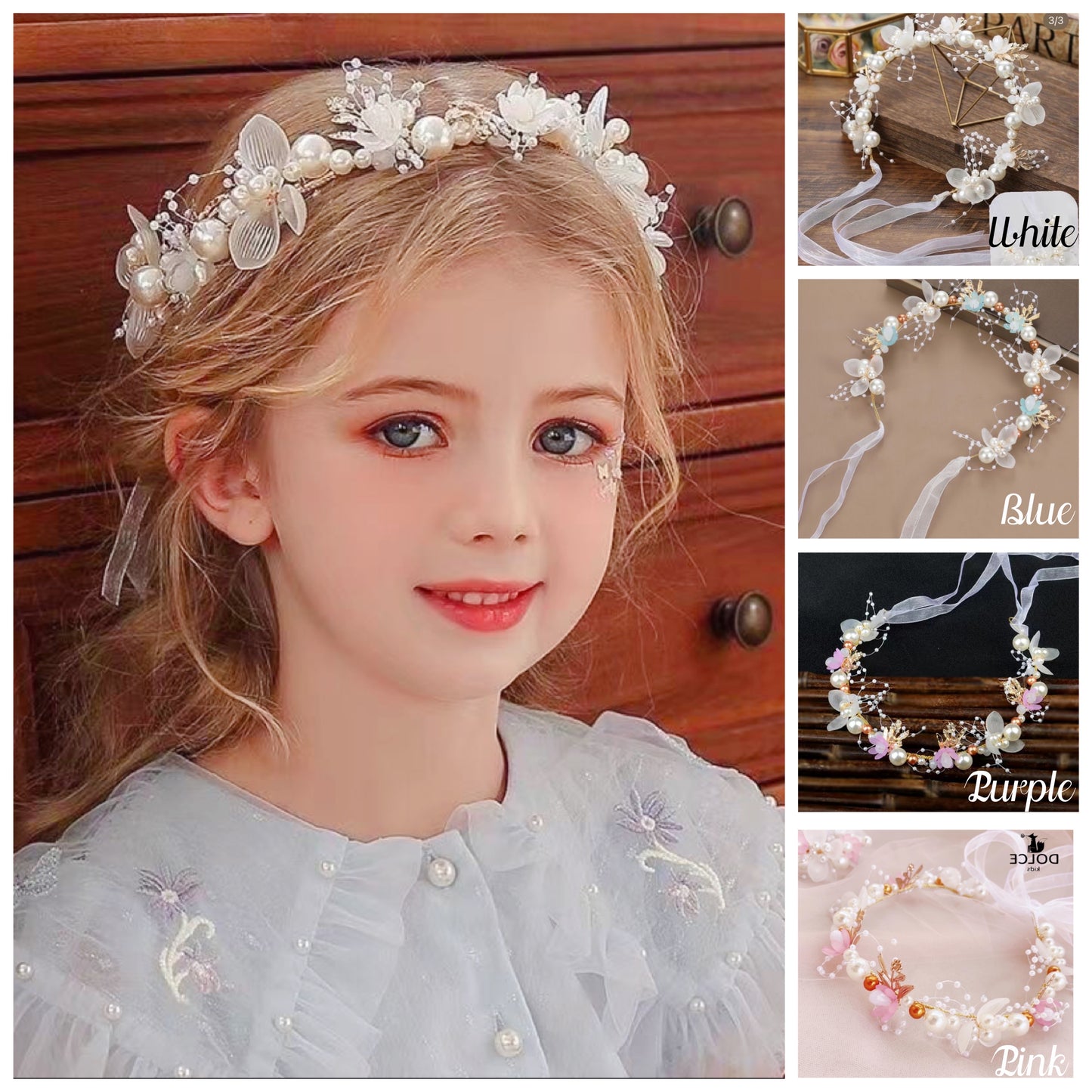 Kids headpiece with pearls