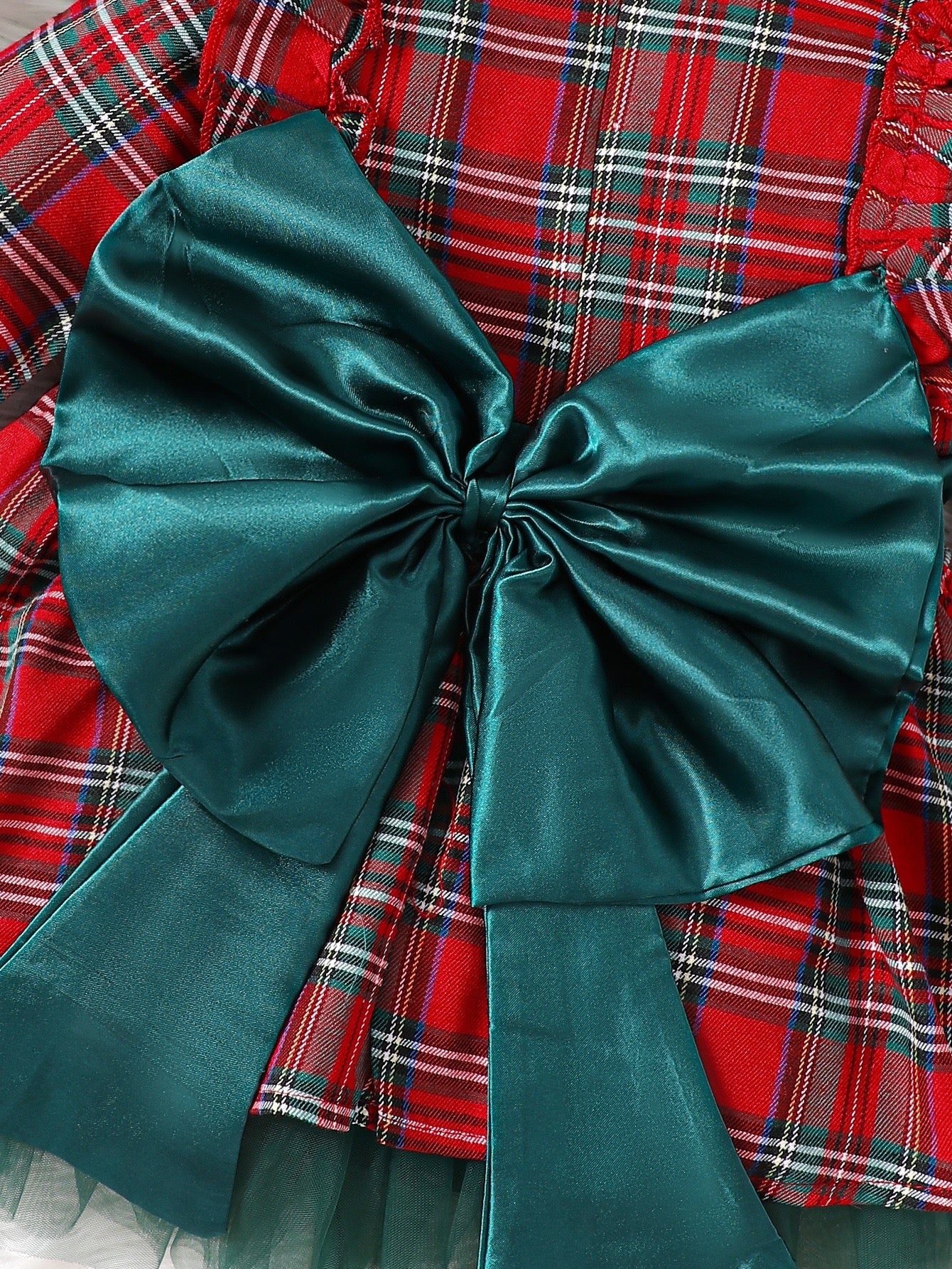 Princess vintage dress with green bow knot