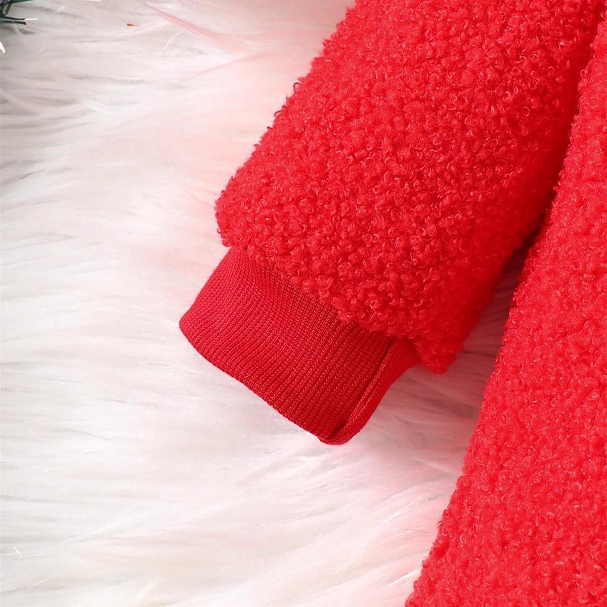 رومبير قطيفة بأكمام طويلة لعيد الميلاد للأطفال