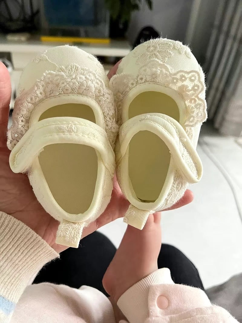 Baby pre-walker shoes lace Beige