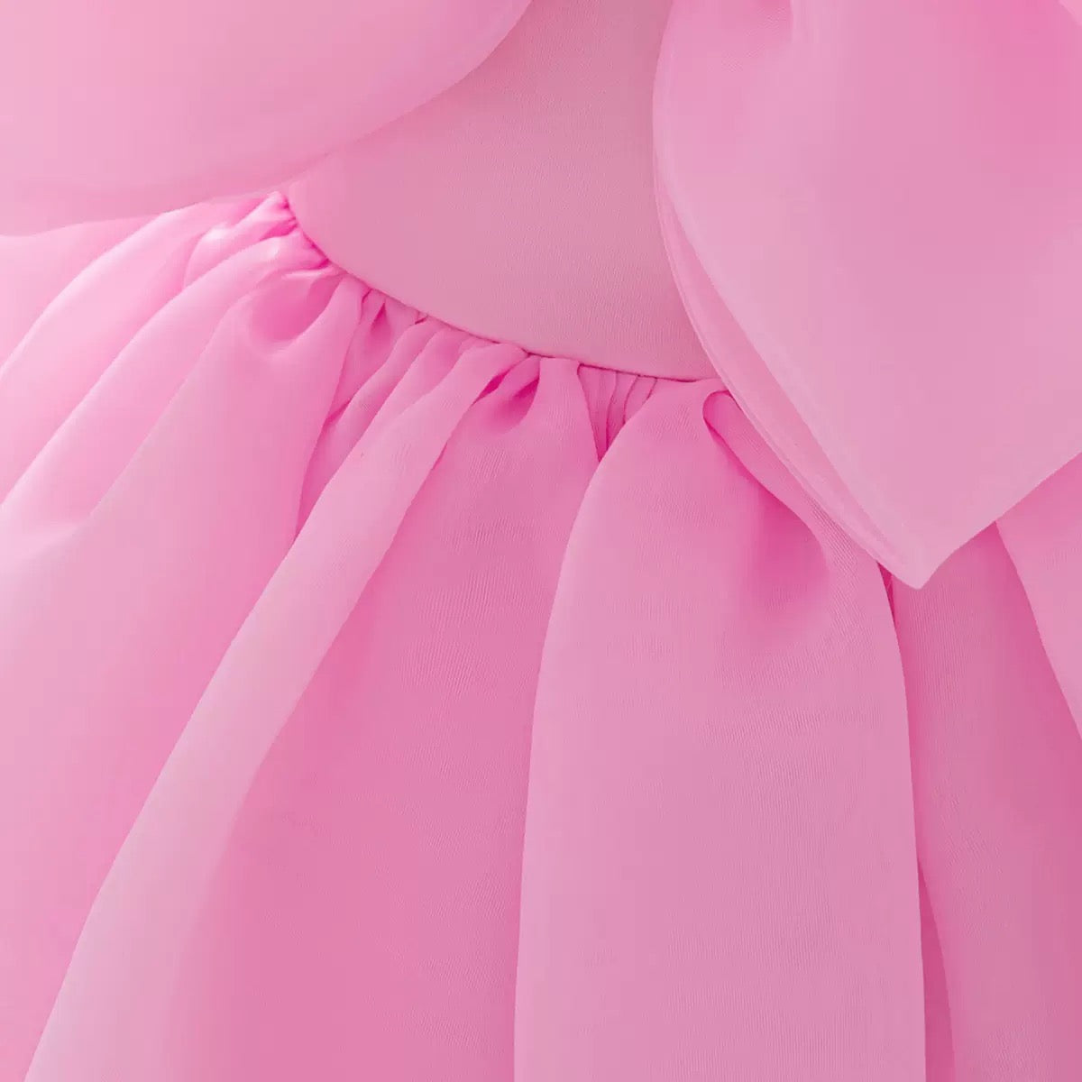 Elegant suspended dress with flowers and 2 big bows 2 color