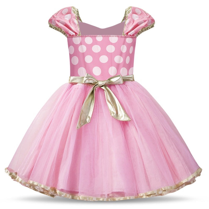 Pink Minnie Mouse dress + headband