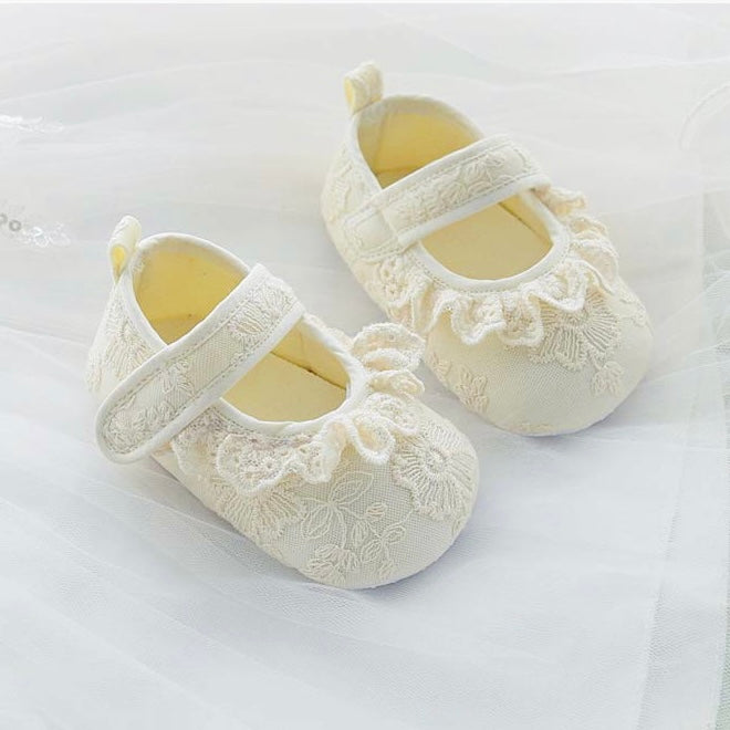 Baby pre-walker shoes lace Beige